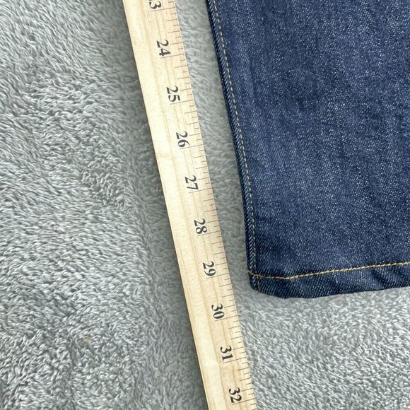 Lands End Square Rigger Mens Traditional Fit Jeans 38 Dark Wash Denim 0625 - Picture 9 of 11